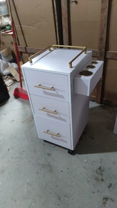 Modern European Style High Gloss <strong>White</strong> Wooden Salon <strong>Trolley</strong> (JX20003) - Product Image 4
