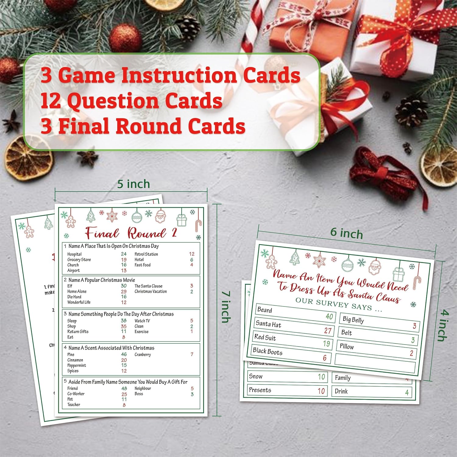 Gioco di faida amichevole di Natale, gioco per feste di Natale, gioco stampabile per adulti, adolescenti e famiglie, quiz di Natale per feste di Natale - Italia