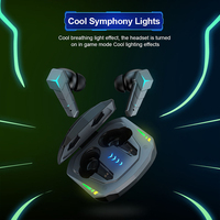 Earphone Gaming KINGSTAR TWS Headset Nirkabel Latensi Rendah Stereo Bass Musik Game Earbuds dengan Mic Lampu RGB