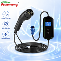 Nouveau chargeur EV portable 7 kW 32 A Type 2 230 V AC CE TUV IP67 Prise de courant personnalisée Garantie de 2 ans Utilisation domestique/garage UE Sûr