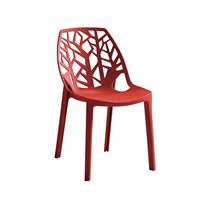 Chaise de salle à manger minimaliste moderne en plastique PP, légère, empilable, écologique, pour l'intérieur/l'extérieur, salon, terrasse