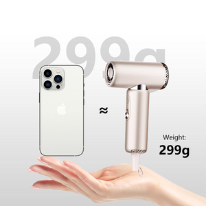 Secador <span class=keywords><strong>de</strong></span> Pelo Eléctrico Portátil <span class=keywords><strong>de</strong></span> Plástico Ultraligero <span class=keywords><strong>de</strong></span> 299g, Motor AC <span class=keywords><strong>de</strong></span> 800W, Secado Rápido, Plegable, con Boquilla Concentradora, para Uso Doméstico - Product Image 1