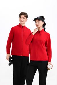 Camisetas de Fútbol para Hombre al por Mayor, Resistentes al Viento, para Invierno, Manga Larga, Transpirables, de Secado Rápido, con Cierre de Cremallera, Cuello Redondo, 220g, Spandex/Poliéster - Product Image 2