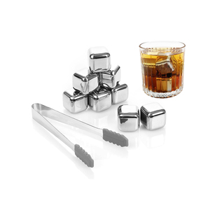 Glaçons en métal Pierres à whisky Glaçons en acier inoxydable Glaçons réutilisables <span class=keywords><strong>pour</strong></span> boissons - Product Image 1