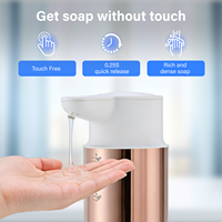 Distributeur automatique de savon infrarouge de luxe pour la maison, en acier inoxydable 304, rechargeable par USB, OEM ODM, directement de l'usine
