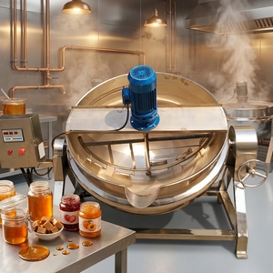 Machine de cuisson industrielle à double enveloppe CE de 50-500 L, pour la transformation des sauces - Product Image 5