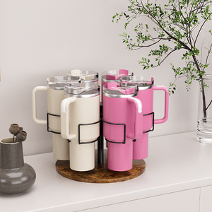 Support d'organisation de gobelets rotatif de 40oz, organisateur de plateau de <span class=keywords><strong>roulette</strong></span> de gobelets peut contenir 6 tasses - Product Image 4