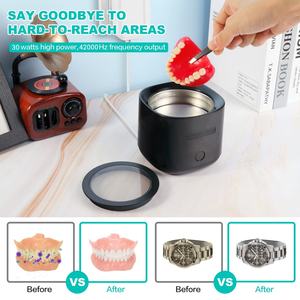 เครื่องล้างอัลตราโซนิกแบบพกพา 25W เสียงเบา สำหรับทำความสะอาดเครื่องประดับและฟันปลอม - Product Image 3