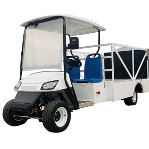 Voiture électrique de tourisme 2 places, capacité de charge 900 kg, 35 km/h, hayon hydraulique pour transport sur parcours de golf - Product Image 1