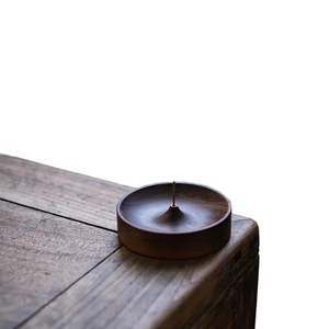 Base de Incienso de Sándalo Sólido Aromático Ecológico a Precio de Fábrica, Bandeja de Ceremonia de Té Hecha a Mano, Recipiente para Cenizas de Madera - Product Image 4