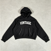 Sweat à capuche imprimé DTG noir, coupe ajustée, en coton de haute qualité, molleton bouclette, personnalisé, avec logo imprimé, coupe oversize