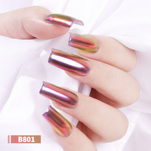 Poudre de paillettes pour ongles effet chrome caméléon, pigment miroir fantôme ultra fin avec stylo à points à coussin d'air - Product Image 3