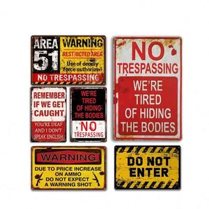 Letrero Metálico Personalizado: Advertencia de Propiedad Vigilada - Placa de Arte Vintage con Prohibido el Paso para Decoración de Pared del Hogar - Product Image 1