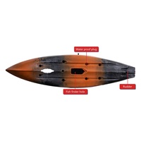 Kayak de pêche monoplace de 3,2 mètres avec moteur électrique et pédale FLAP