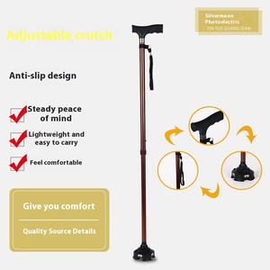 تخفيضات هائلة سبائك الألومنيوم خفيفة الوزن تلسكوبية محمولة قابلة للطي مع مقبض بلاستيكي للمشي لمسافات طويلة - Product Image 3