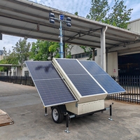 Tour d'éclairage mobile portable à levage manuel, alimentée par l'énergie solaire et le diesel, 5 m, 7 m, 9 m, certifiée CE EPA