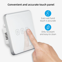 Tuya Smart Switch 250V Cadre en aluminium neutre Verre Smart Zigbee Interrupteur mural