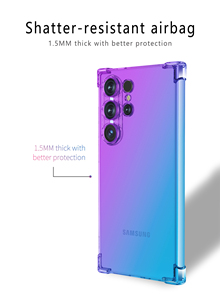 Funda Transparente para S24 Ultra con Esquinas Antigolpes, Bonitas Fundas Protectoras de TPU Suave con Degradado de Color para Samsung <span class=keywords><strong>Galaxy</strong></span> S23 S24 Ultra - Product Image 2