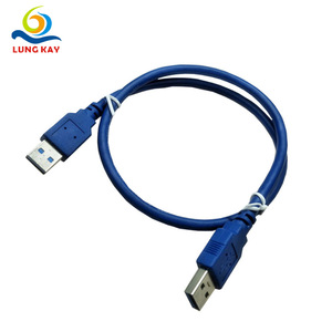 Lung Kay <b>Usb</b> 3.0 Am <b>To</b> Am Data <b>Cable</b> Blue 3a Fast Charging Copper Wire - Product Image 1