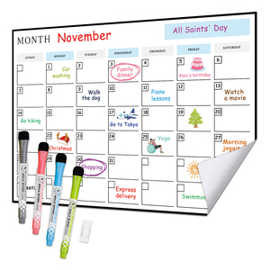 UNI-FELT Removable Interactive Dry Erase <strong>Weekly</strong> <strong>Planner</strong> Customized Size Works Any <strong>Wall</strong> No Damage Reusable for School Office More - Product Image 1