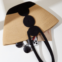 Sac de plage en coton tissé de type niche, nouveau modèle d'été, grande capacité, pour les voyages, les stations balnéaires, les vacances en bord de mer, panier à main