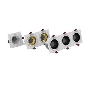 Solution de système magnétique tout-en-un Lifong, <span class=keywords><strong>spot</strong></span> encastré LED triple 3x10W, design moderne <span class=keywords><strong>rectangulaire</strong></span> en alliage d'aluminium, LED dimmable - Product Image 1