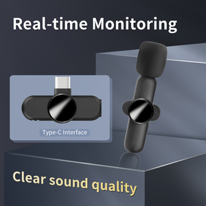 Micrófono inalámbrico Lavalier para grabación, micrófono inalámbrico compatible con cámaras Dslr de iphone - Product Image 4