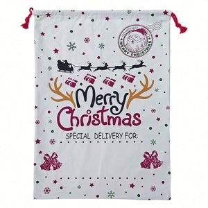 Custom Personalized Santa <b>Sack</b> <b>Christmas</b> Gift Bag for Kids-Eco-friendly 100% Cotton Durable & Reusable GOTS Certified 50x70cm - Product Image 1