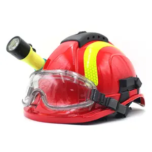 Üretici toptan standart yangın kurtarma kırmızı F2 yangın kaskı