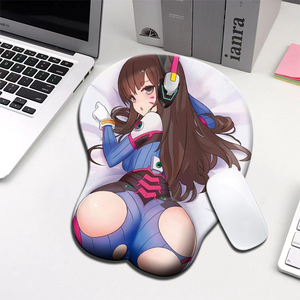 3D Sexy Chest Mouse Pad Sexy 3D Mouse Pad Sexy Girl Gaming Mousepad with Silicone Gel Wrist Rest Office Decor <strong>Comic</strong> Pad - Product Image 3