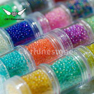 Perles de verre mélangées CY, perles AB, billes rondes transparentes, strass minuscules, micro-perles caviar, accessoires <span class=keywords><strong>pour</strong></span> ongles - Product Image 5
