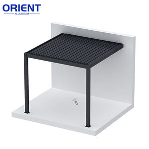 Pérgola bioclimática de aluminio de diseño moderno con pérgola Gazebo para exteriores Pérgola adjunta de <span class=keywords><strong>pared</strong></span> innovadora Estilo contemporáneo - Product Image 5