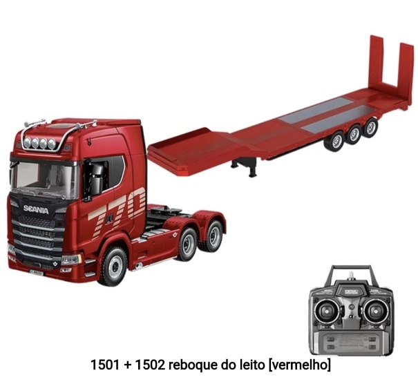 【Huina 1501専用】Huina 1502 1/18 フラットトレーラー Plastic Semi Trailer Flatbed 1502 for 1/18 Tractor Truck