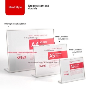 Expositor <span class=keywords><strong>de</strong></span> Mesa Anticaída para Publicidad en Cafeterías y Tiendas <span class=keywords><strong>de</strong></span> Té, Soporte para Póster A4, Soporte para <span class=keywords><strong>Menú</strong></span> <span class=keywords><strong>de</strong></span> <span class=keywords><strong>Bebidas</strong></span> A5, Tarjetero <span class=keywords><strong>de</strong></span> Plástico A6 - Product Image 6