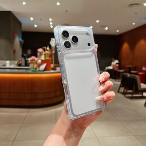 <span class=keywords><strong>Funda</strong></span> Transparente Cuadrada de Acrílico para <span class=keywords><strong>iPhone</strong></span> 18 17 Pro Max 16 14 15 13 12 <span class=keywords><strong>11</strong></span> Pro, con <span class=keywords><strong>Bordes</strong></span> Anticolisión de Colores - Product Image 3