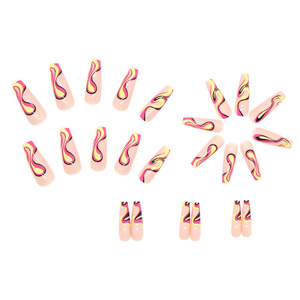 Châu Âu Mỹ Phong Cách Màu Đen Nho Tối Bướm Móng Tay Nghệ Thuật 24Pcs Mặc Ngón Tay Thiết Kế Đa Năng Pháp Cho Ngọt Ngào Cái Nhìn Mát Mẻ - Product Image 4