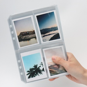 <span class=keywords><strong>A5</strong></span> chất kết dính Túi 6 lỗ zipperless chất kết dính tay áo đa túi rõ ràng PVC Chất kết dính chèn tiền mặt phong bì photocard bảo vệ - Product Image 5