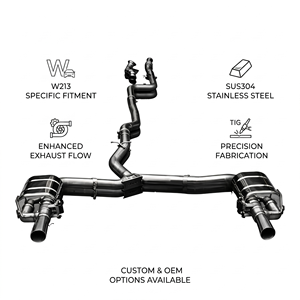 Vortex SS304 Valved Catback <b>Exhaust</b> System for Mercedes Benz W213 E200 E250 E300 2.0T M274 M264 2017-2023 Direct Fit - Product Image 1