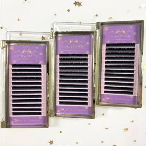 Marque privée Coréen PBT 0.15mm <span class=keywords><strong>Cils</strong></span> Plats <span class=keywords><strong>Ellipse</strong></span> Extensions De <span class=keywords><strong>Cils</strong></span> Individuels - Product Image 3