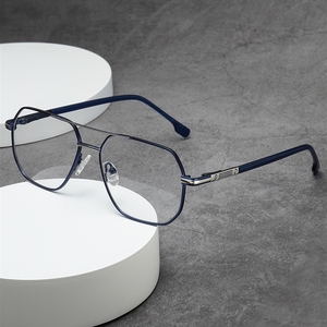 Nuevo diseñador Hombres Filtro de luz azul Gafas Azul Anti luz Tawny Gold Big Square Aleación Montures Optiques Hommes - Product Image 2