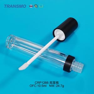 Tubos de Brillo Labial Personalizados, Cilíndricos, Largos, Gruesos, Transparentes, Vacíos, de Doble Pared, al por Mayor, 10 ml, Envases Únicos para Brillo Labial - Product Image 1