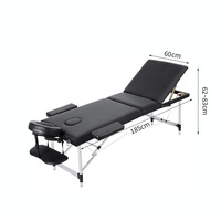 Neues tragbares Massage bett aus Aluminium legierung mit dreifach hochwertigem, faltbarem Massage bett aus PVC/PU-Leder mit modernem Design