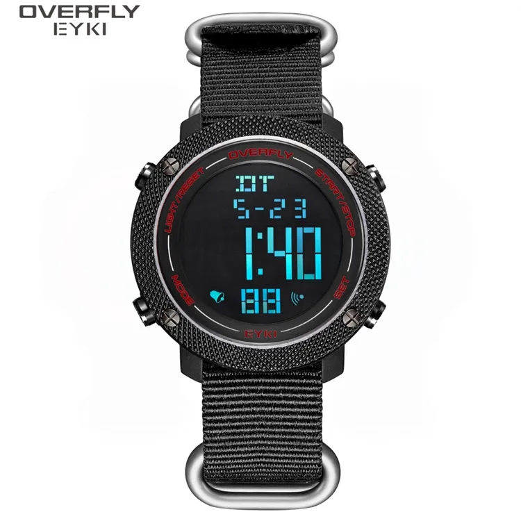 EYKI E3116L Nylon Strap Outside Waterproof Digital Cool Watches Men Digital Watch