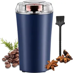 Kaffeebohnen mühlen klingen & effiziente Espresso mühle Elektrisch mit One-Touch-Steuerung, Edelstahl Custom 220V 150W Lila