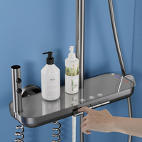 Ensemble de douche mural en laiton à 4 fonctions avec fonction pluie et massage, personnalisable OEM pour projets hôteliers et villas