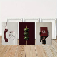 HAOWAI OEMODM 3pcs Set Poster Fashion Mewah, 3 Cetakan Fashion Mewah, Seni Dinding Desainer, Dekorasi Hypebeast, Seni Dinding Gadis Keren