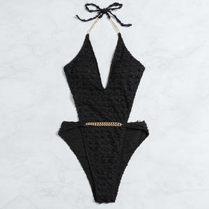 Xuanlang Low Moq Cadena de moda Tela especial Caliente <span class=keywords><strong>Super</strong></span> Sexy Mujeres Cuello en U <span class=keywords><strong>Bikini</strong></span> de una pieza <span class=keywords><strong>Push</strong></span> <span class=keywords><strong>Up</strong></span> Traje de baño - Product Image 3