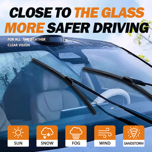 Escobillas Limpiaparabrisas de Goma Natural sin Estructura en U, de Alta Calidad OEM, para Todas las Estaciones, 2 Pares, Ajuste Universal - Product Image 5