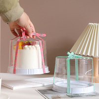 Prêt à expédier PET Récipient en plastique transparent Mini jaune d'oeuf Gâteau rond Boîte d'emballage sous blister alimentaire