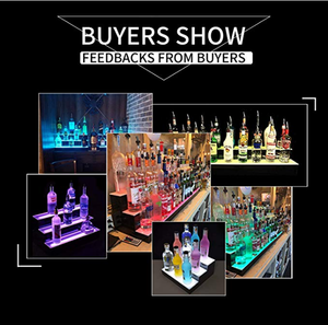 2 Bước Acrylic LED Thắp Sáng Rượu Chai Hiển Thị Giá Lucite Led Rượu Chai Đồ Uống Kệ Cho Bar - Product Image 5